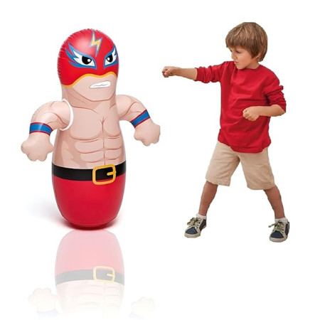 Inflatable Boxer Tumbler Toy for Boys & Girls – বাচ্চাদের ইনফ্ল্যাটেবল বক্সিং টাম্বলার টয় – সাথে ফ্রি পাম্পার