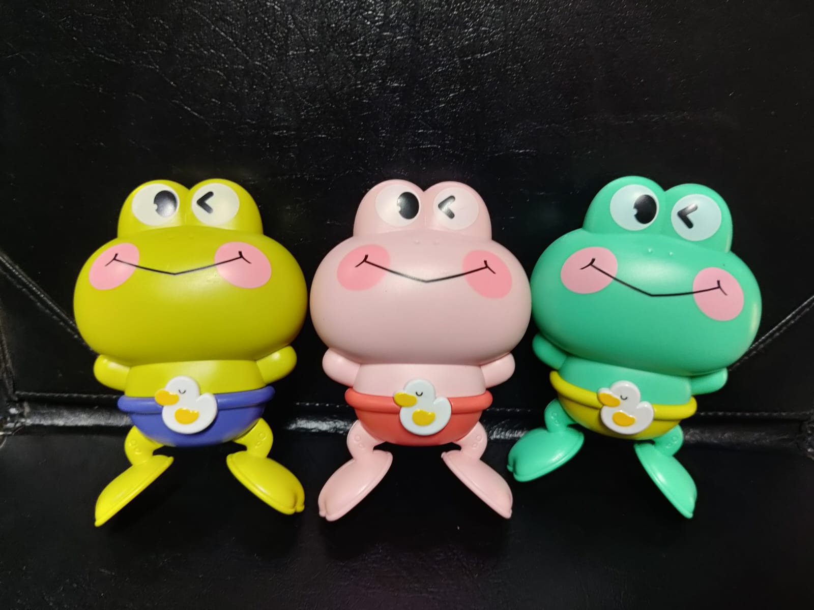 3pcs - Cartoon Frog Baby Bath Toy
