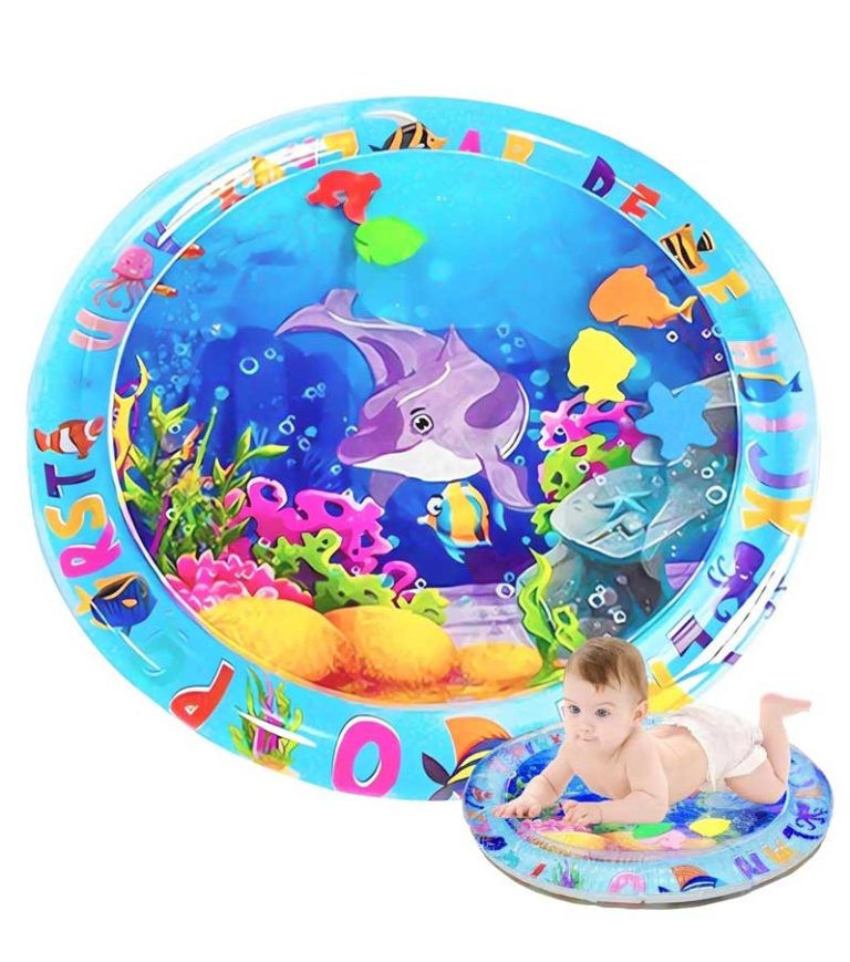 বড় ৩৩” x ৩৩” ইঞ্চি Baby Water Mat Inflatable Cushion Infant Toddler Water Play Mat Toys